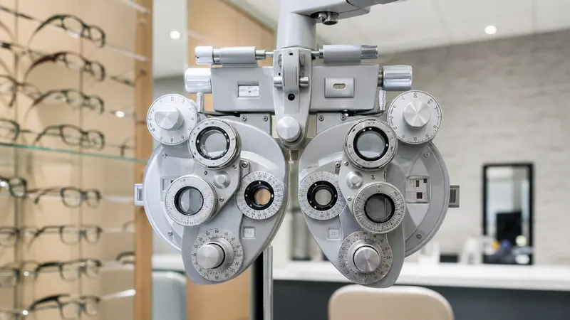 Optometrist in a modern independent opticians