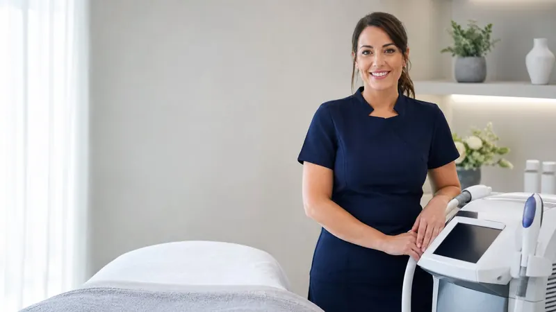 Aesthetics practitioner in clinic